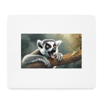 Niedliche Tiere chillen – Kattis - Mousepad (Querformat) - Weiß - Vorne