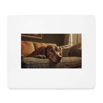 Cute animals chilling – dog - Mouse Pad (horizontal) - white - Front