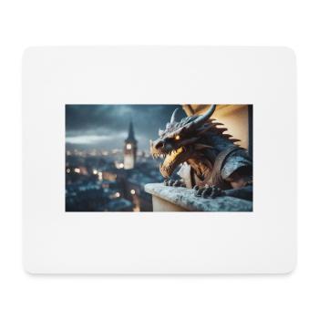 Gargoyle mit einem bösen Lächeln Monster dunkler Horror - Mousepad (Querformat) - Weiß - Vorne