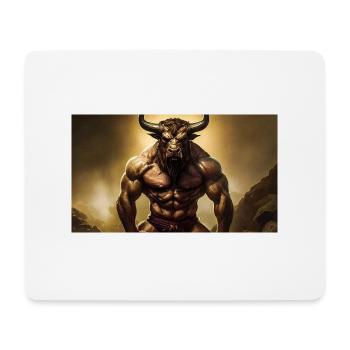 böser Minotaurus Monster dunkler Horror gruselig Halloween - Mousepad (Querformat) - Weiß - Vorne