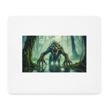 monster dunkel horror gruselig Halloween gruselig gruselig - Mousepad (Querformat) - Weiß - Vorne