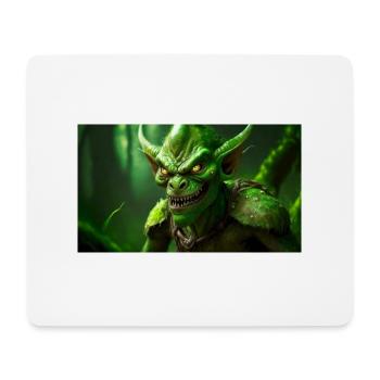 evil goblin evil smile monster dark horror scary - Mouse Pad (horizontal) - white - Front