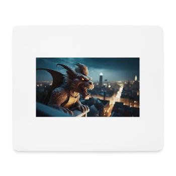 Gargoyle mit einem bösen Lächeln Monster dunkler Horror - Mousepad (Querformat) - Weiß - Vorne
