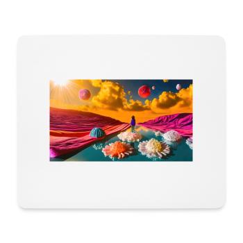 Planètes de bonbons - Tapis de souris (format paysage) - blanc - Devant