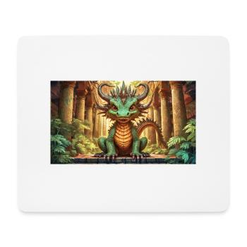 Dragon - Junge niedliche kleine Monster - Mousepad (Querformat) - Weiß - Vorne