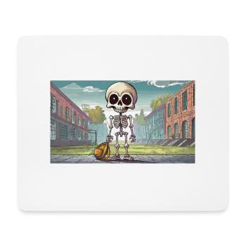 skeleton at school - young cute little monsters - Mouse Pad (horizontal) - white - Front