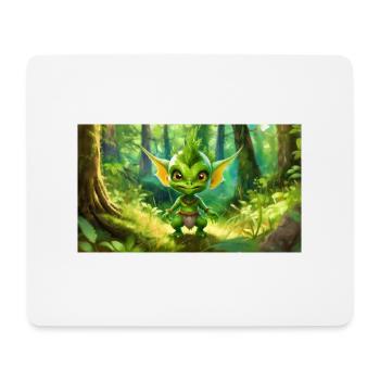 goblin - young cute little monsters - Mouse Pad (horizontal) - white - Front