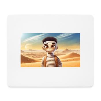 mummy in the desert - young cute little monsters - Mouse Pad (horizontal) - white - Front