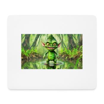 goblin - young cute little monsters - Mouse Pad (horizontal) - white - Front