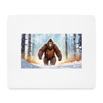 Sasquatch Bigfoot im Wald - jung niedlich - Mousepad (Querformat) - Weiß - Vorne