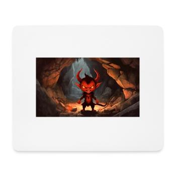 evil devil - young cute little monsters - Mouse Pad (horizontal) - white - Front