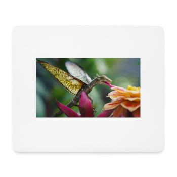 Ein realistischer majestätischer kleiner süßer Drache - Mousepad (Querformat) - Weiß - Vorne