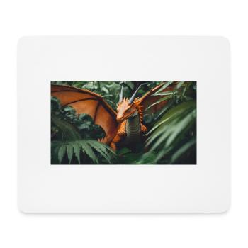 Un dragon vert orange réaliste dans l’outback - Tapis de souris (format paysage) - blanc - Devant