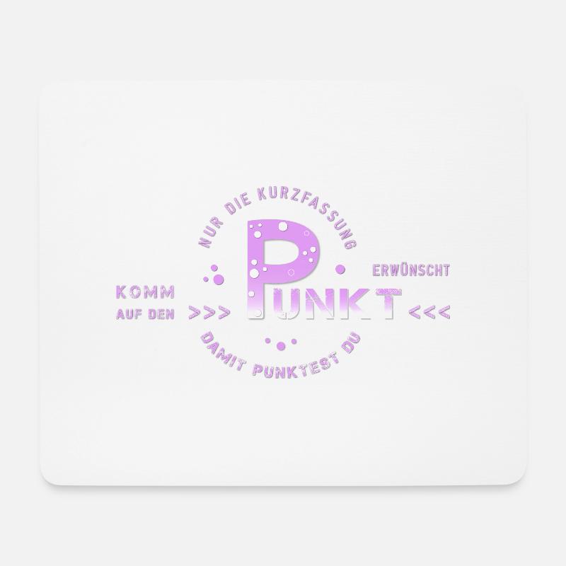 zum Punkt kommen - Mousepad (Querformat) - Weiß