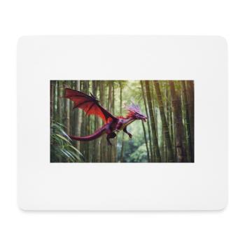 Un petit dragon violet majestueux et réaliste - Tapis de souris (format paysage) - blanc - Devant