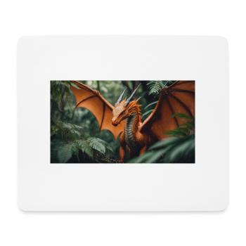 Un dragon vert orange réaliste dans l’outback - Tapis de souris (format paysage) - blanc - Devant