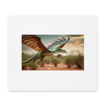 Un dragon vert orange réaliste dans l’outback - Tapis de souris (format paysage) - blanc - Devant
