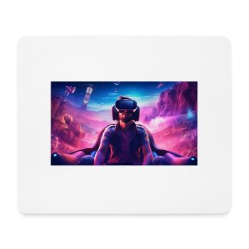Galaktische Visionen: Der Weltraumpilot der Zukunf - Mousepad (Querformat) - Weiß - Vorne