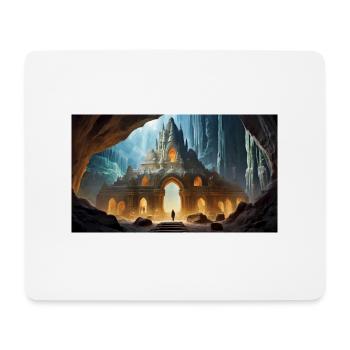 gruselige mythische Orte – unterirdisches Agartha - Mousepad (Querformat) - Weiß - Vorne