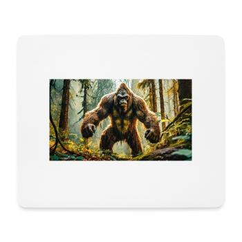 Sasquatch Bigfoot im Waldmonster dunkel - Mousepad (Querformat) - Weiß - Vorne