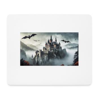 Gruselige mythische Orte – Schloss von Dracula - Mousepad (Querformat) - Weiß - Vorne