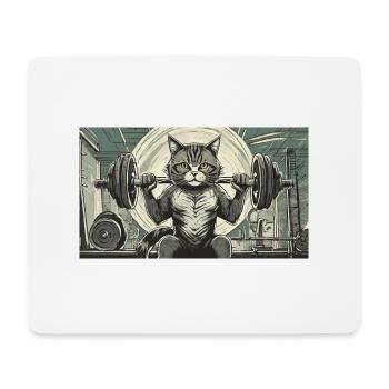 Pun ambiguous german expression - Muskelkater - Mouse Pad (horizontal) - white - Front