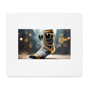 Pun ambiguous german expression – Coole Socke - Mouse Pad (horizontal) - white - Front