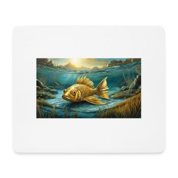Pun ambiguous expression - Goldfisch (goldfish) - Mouse Pad (horizontal) - white - Front