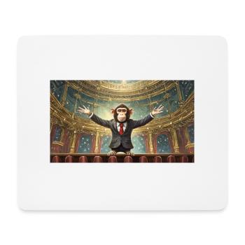 Pun ambiguous expression – Affentheater (farce) - Mouse Pad (horizontal) - white - Front
