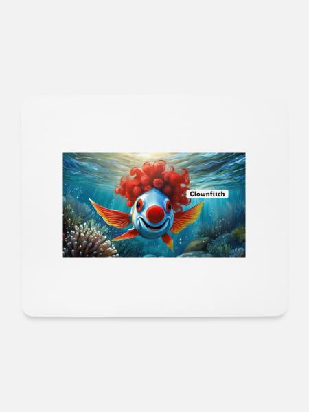 Wortspiel mehrdeutiger deutscher Ausdruck - Clownfisch - Mousepad (Querformat) - Weiß