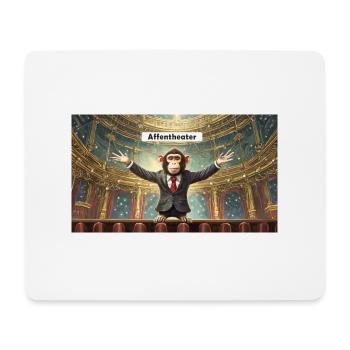 Pun ambiguous expression – Affentheater (farce) - Mouse Pad (horizontal) - white - Front