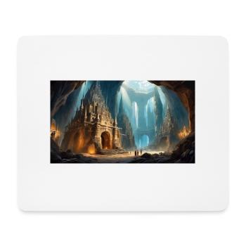 wunderschöne mythische Orte – Agartha Inner World - Mousepad (Querformat) - Weiß - Vorne
