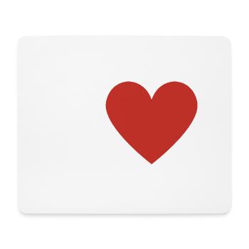 Buchstabe i rotes Herz - Mousepad (Querformat) - Weiß - Vorne