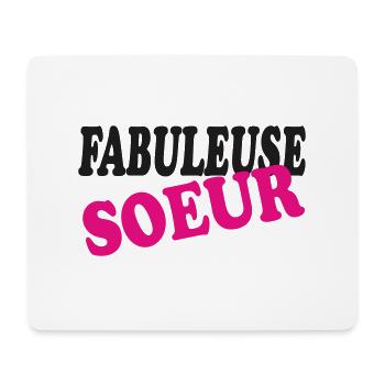 FABULEUSE SOEUR - Tapis de souris (format paysage) - blanc - Devant