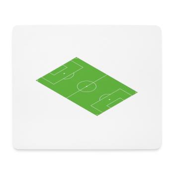 Terrain de football terrain de football vert - Tapis de souris (format paysage) - blanc - Devant