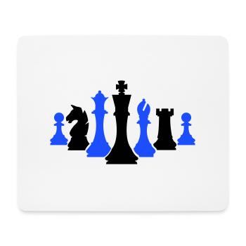 schachfiguren schach - Mousepad (Querformat) - Weiß - Vorne