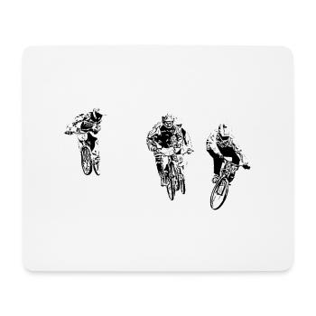 bmx - Tapis de souris (format paysage) - blanc - Devant