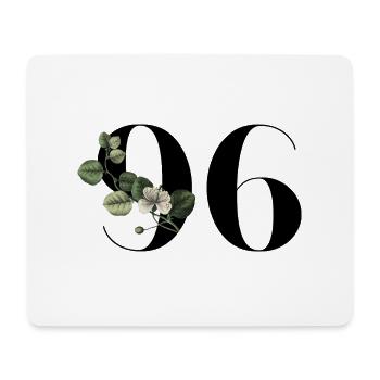 Nummer 96 Blumengrün - 96. Blumengeburtstag - Mousepad (Querformat) - Weiß - Vorne
