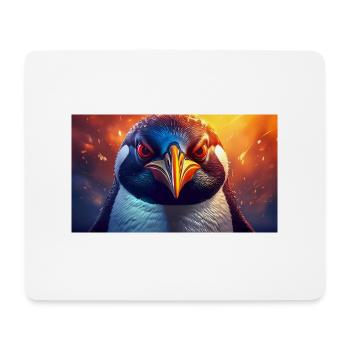 Cute grumpy grouchy animals - penguin - Mouse Pad (horizontal) - white - Front