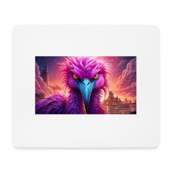Süße mürrische griesgrämige Tiere - Flamingo - Mousepad (Querformat) - Weiß - Vorne