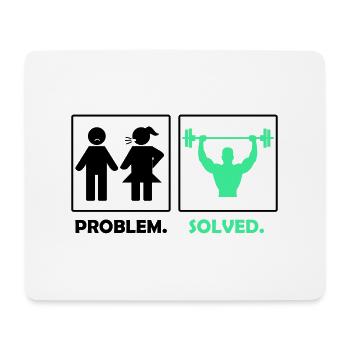 problem solved fitness - Mousepad (Querformat) - Weiß - Vorne