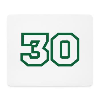 Numéro 30 sport vert - Tapis de souris (format paysage) - blanc - Devant