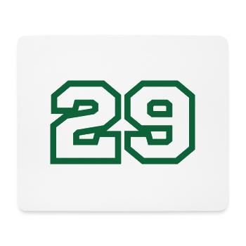Nummer 29 grüner Sport - Mousepad (Querformat) - Weiß - Vorne