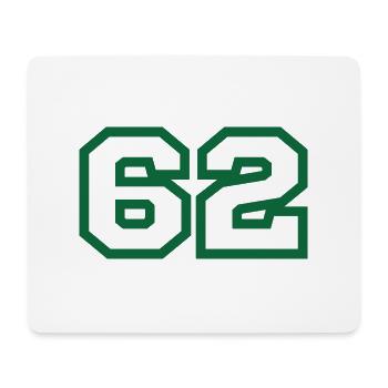 Number 62 sport - Mouse Pad (horizontal) - white - Front