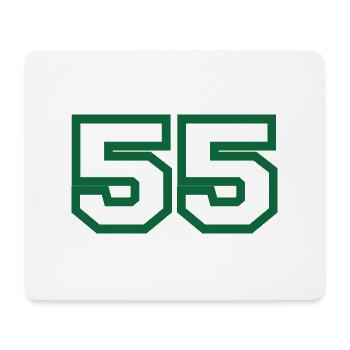 Numéro 55 sport vert - Tapis de souris (format paysage) - blanc - Devant