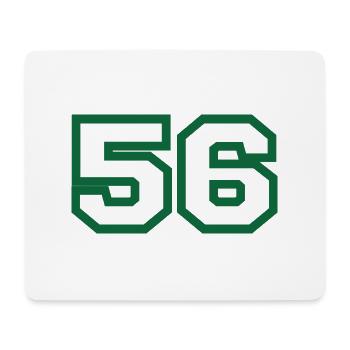 Number 56 green sport - Mouse Pad (horizontal) - white - Front