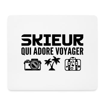 Voyageurs & Skieurs : Passion & Découverte - Tapis de souris (format paysage) - blanc - Devant