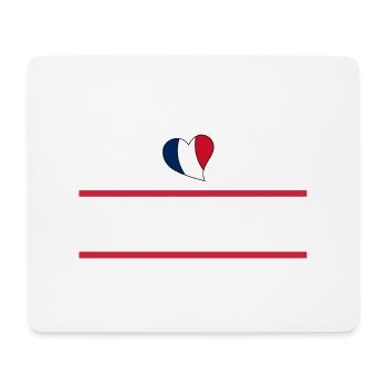 FRANKREICH Flagge und Emblem von Frankreich. Ertragen - Mousepad (Querformat) - Weiß - Vorne
