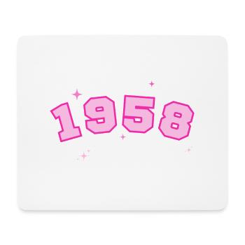 1958 rose star - Mouse Pad (horizontal) - white - Front