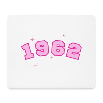 1962 rose étoile - Tapis de souris (format paysage) - blanc - Devant